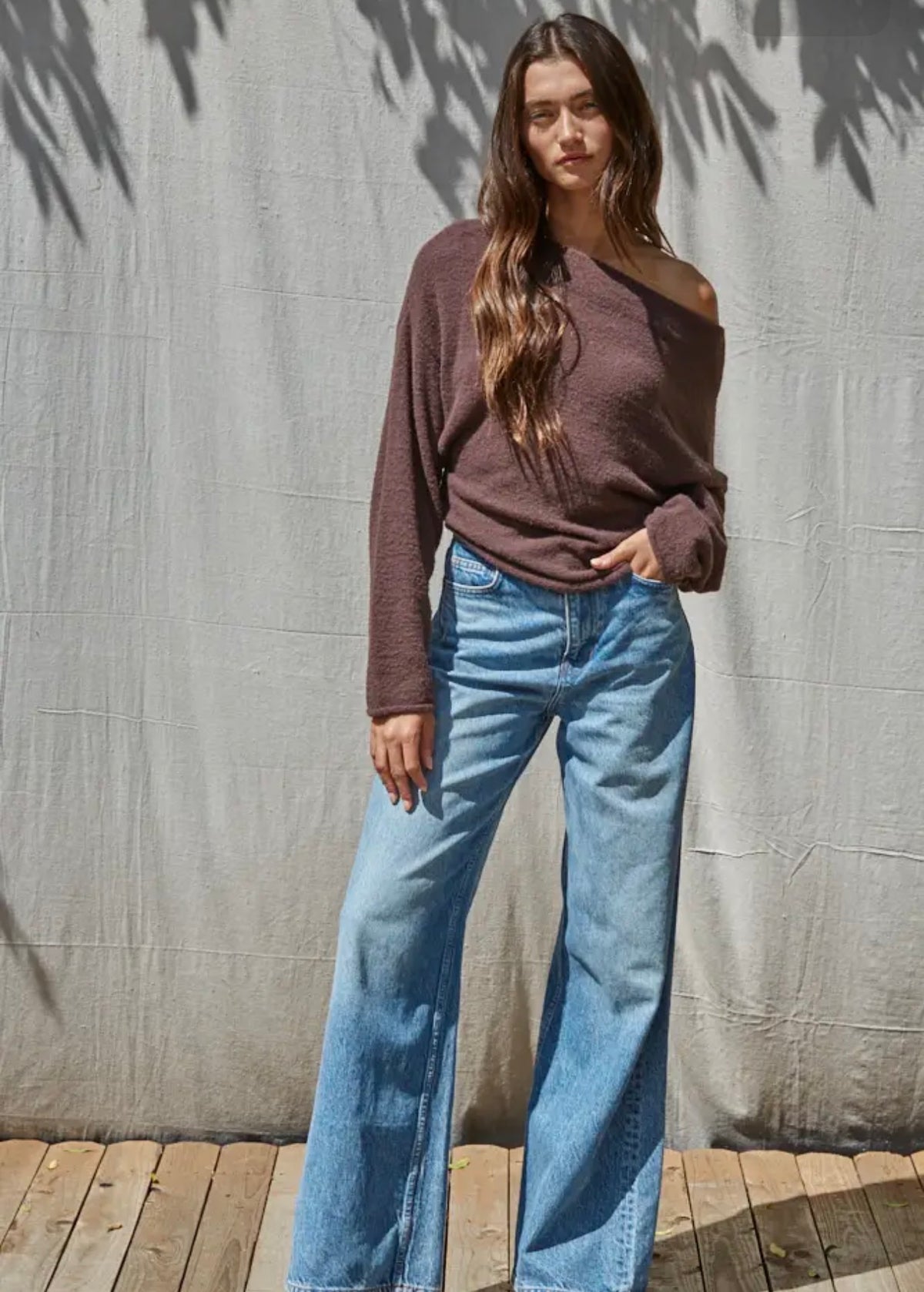soft off the shoulder sweater