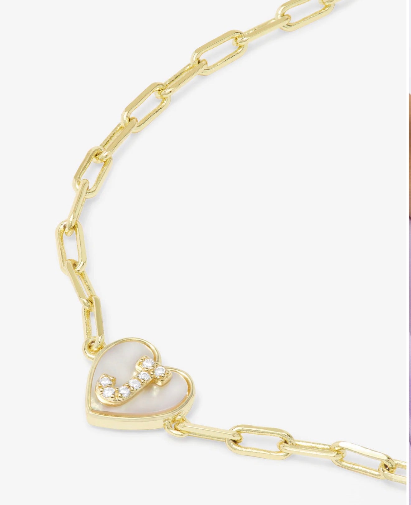 Baby Love Letters Heart Bracelet -"J"