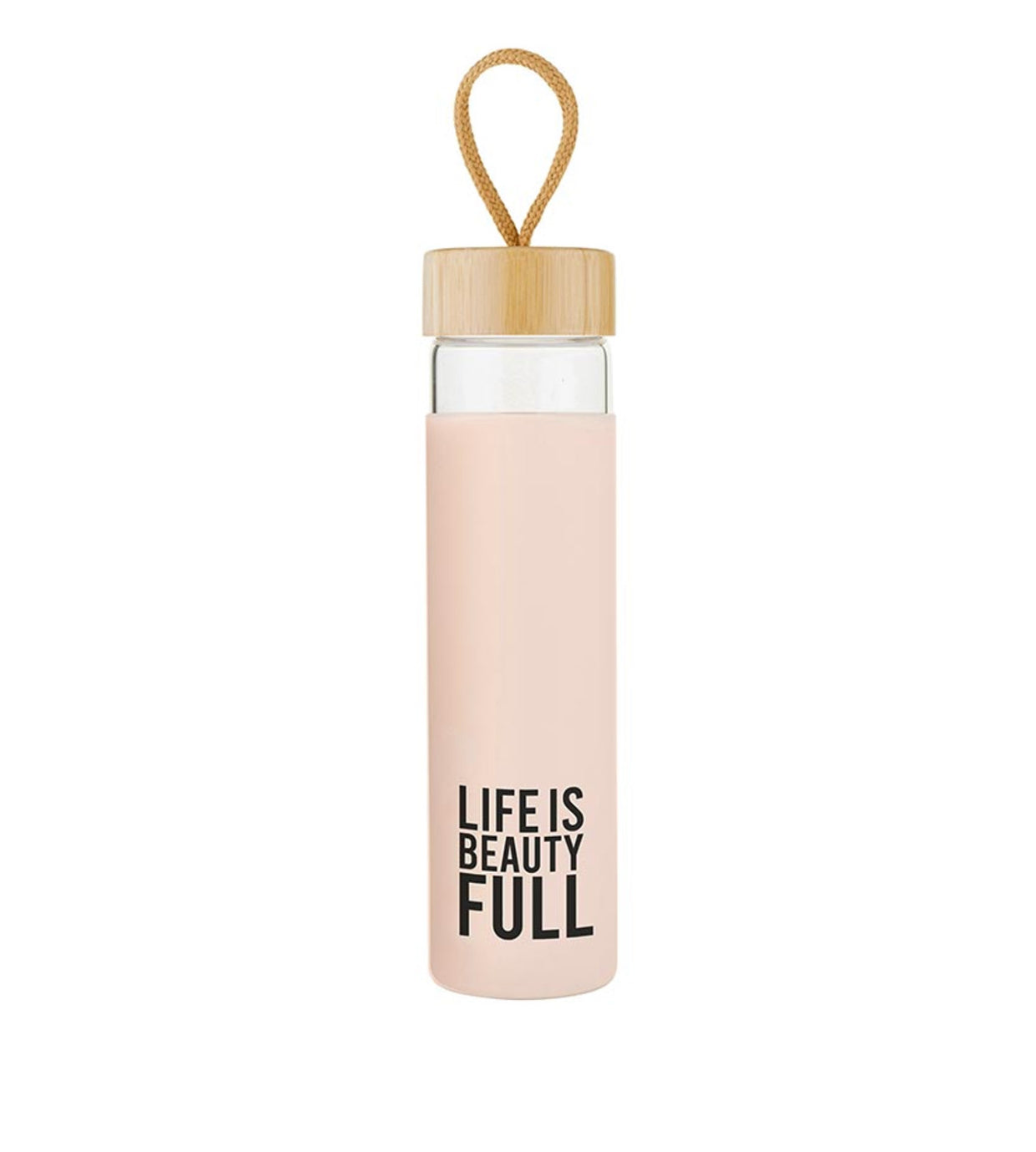 Glass Water Bottle - Life is Beauty Full