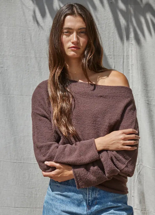soft off the shoulder sweater