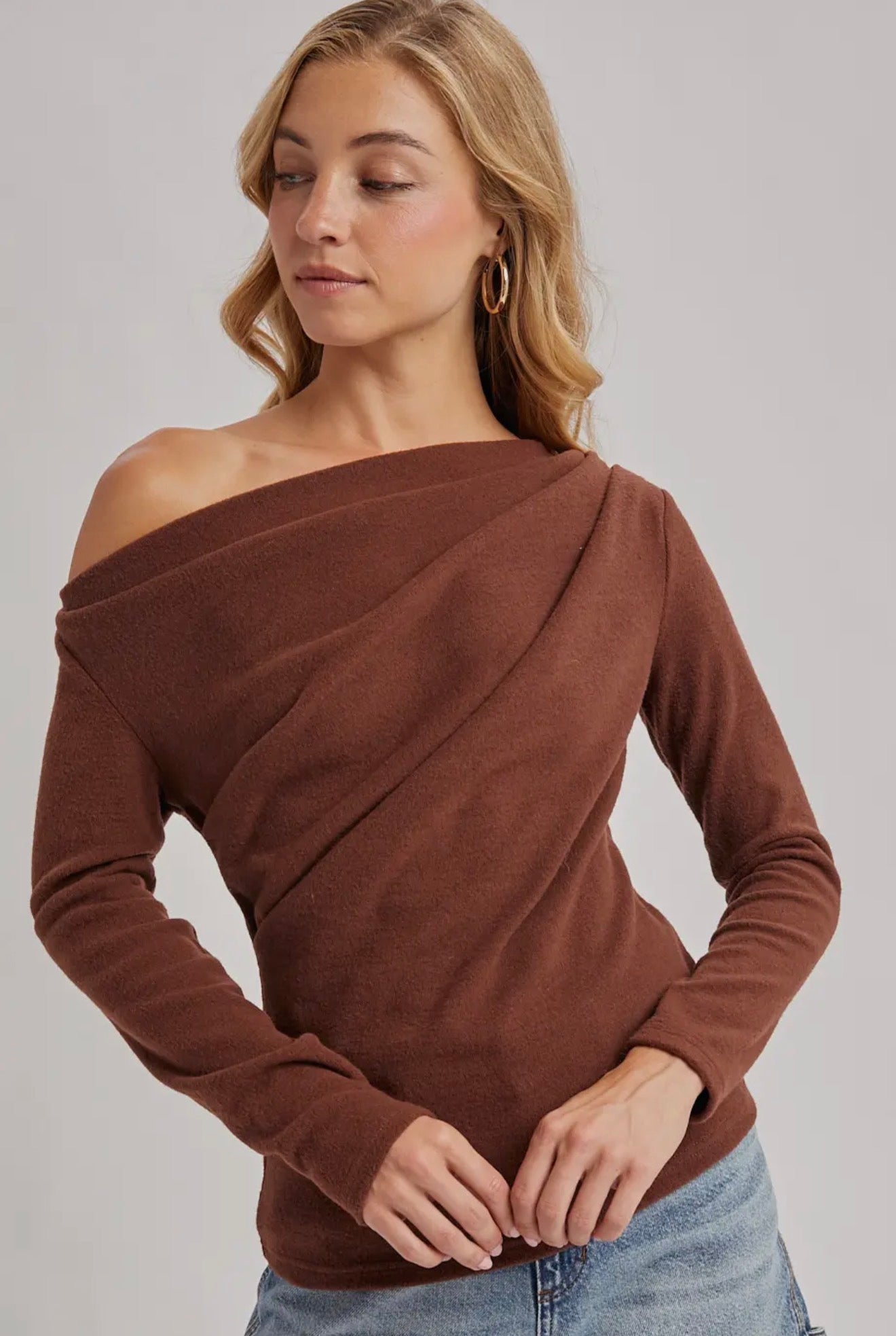 Off the Shoulder Knit top