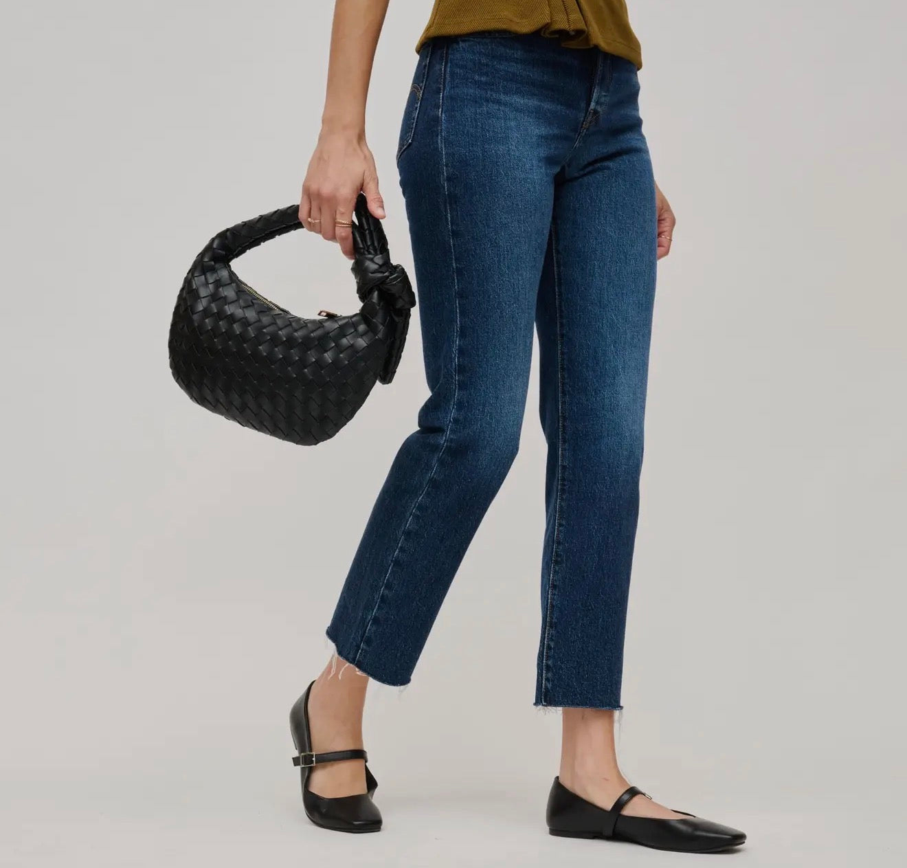 Woven Knot Clutch - Black