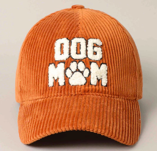 Dog Mom Corduroy Baseball Cap