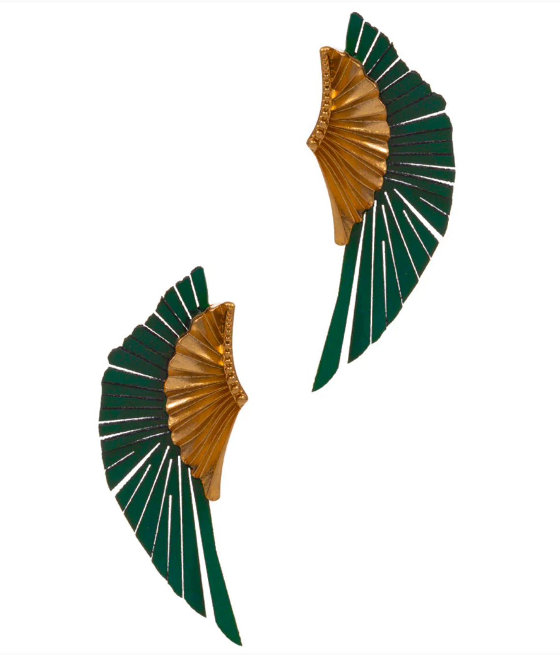 PU Leather Wing Shape Post Earrings