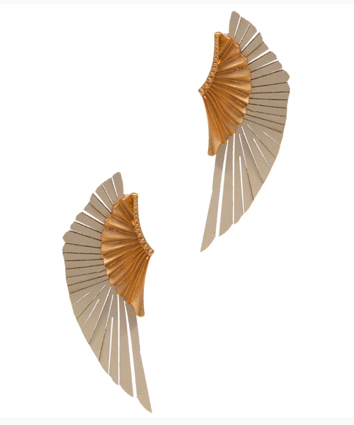 PU Leather Wing Shape Post Earrings
