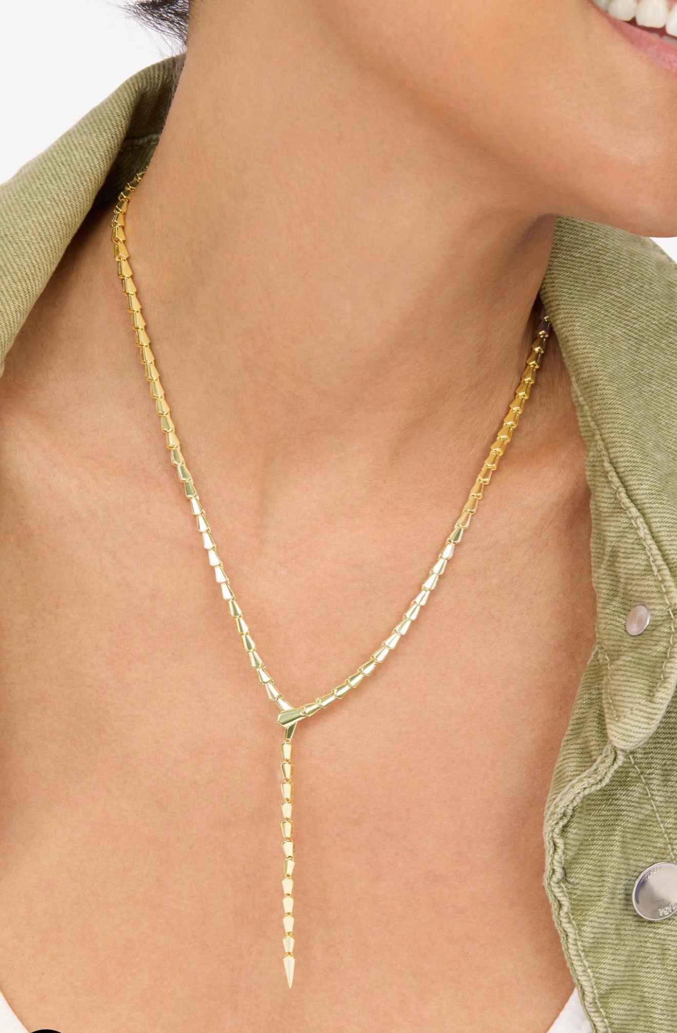 Serpent Lariat Necklace