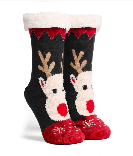 Reindeer Mini Crew Winter Socks