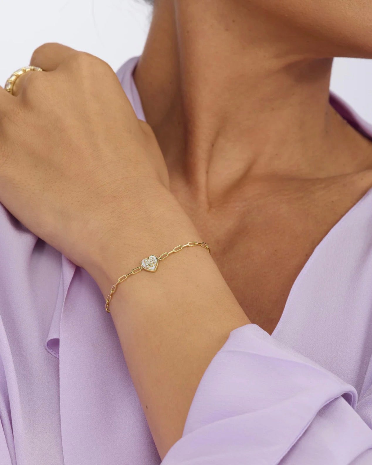 Baby Love Letters Heart Bracelet -"J"