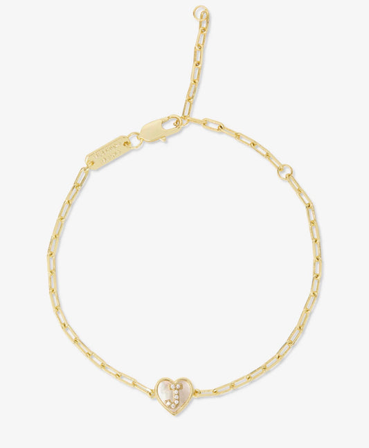 Baby Love Letters Heart Bracelet -"J"