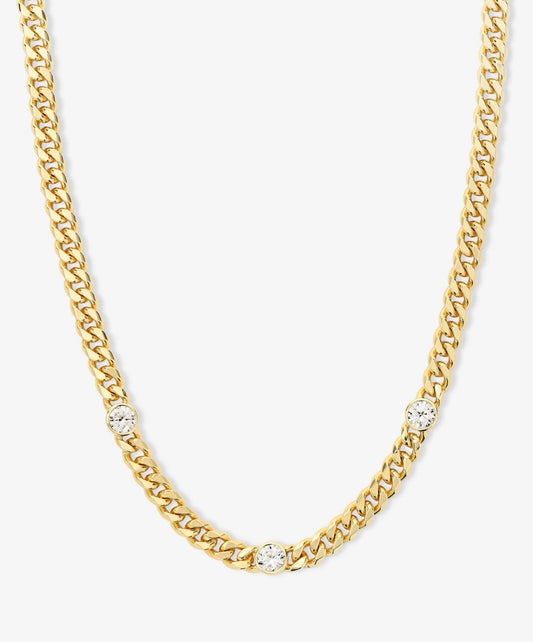 Julian Triple Diamond Necklace 16"