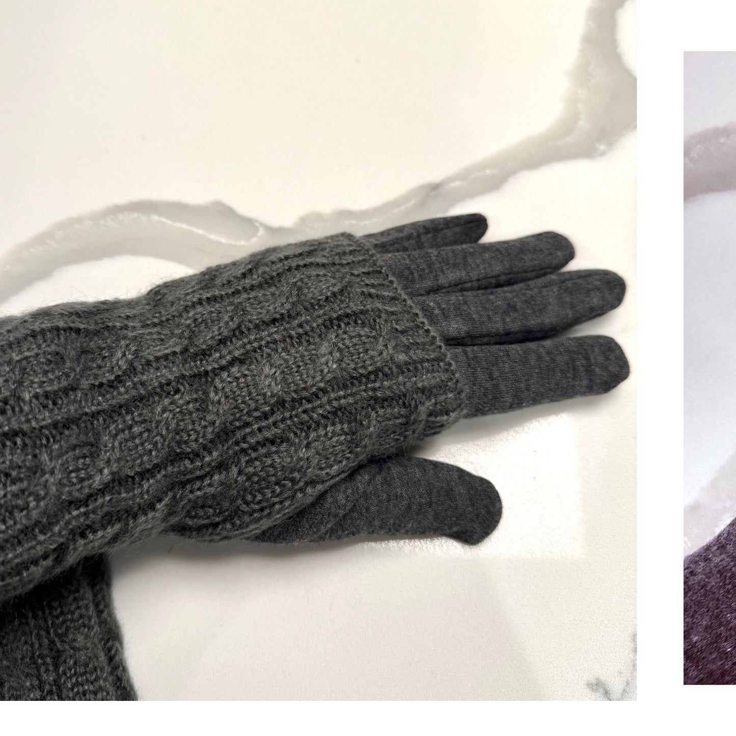 3 in 1 Cable knit Gloves