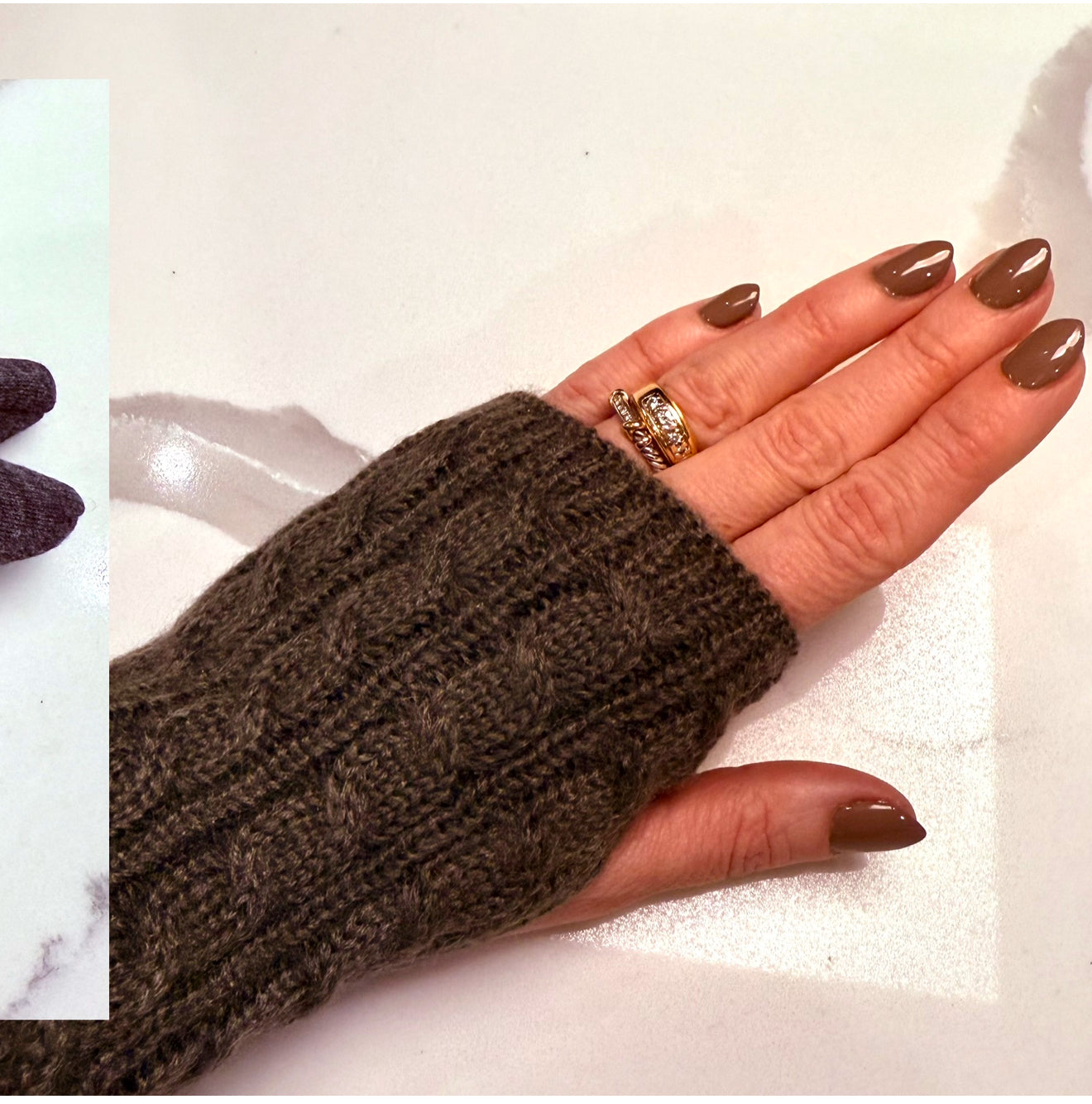3 in 1 Cable knit Gloves