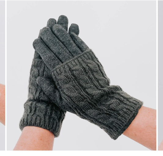 3 in 1 Cable knit Gloves