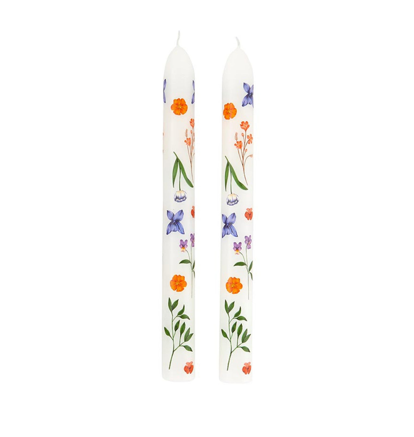 Tapered Candles - Boho Flowers - Set of 2