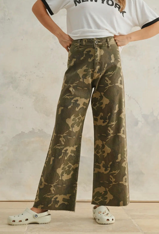 Camouflage Print Stretch pants