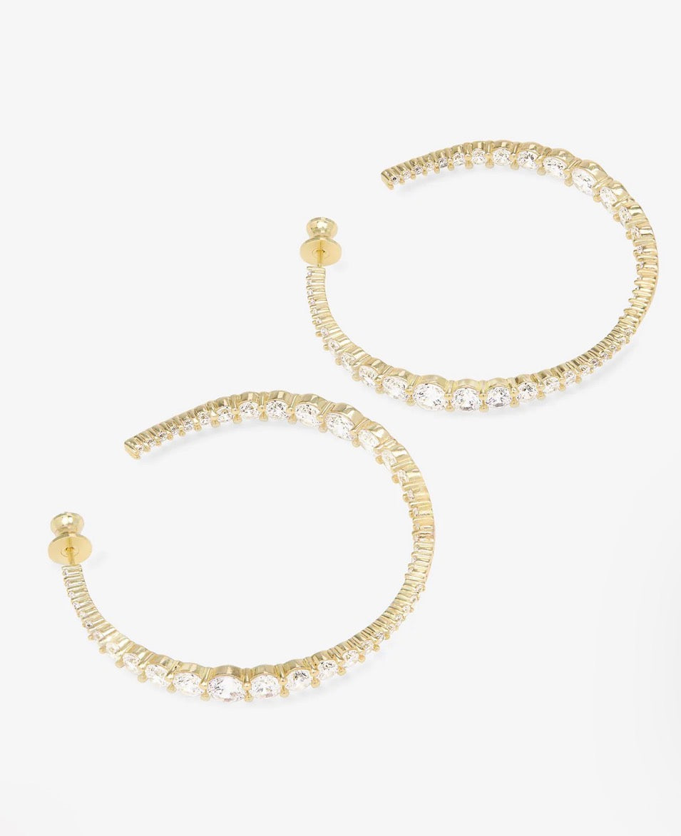 "Oh She Fancy" Graduated Hoops 2" Gold